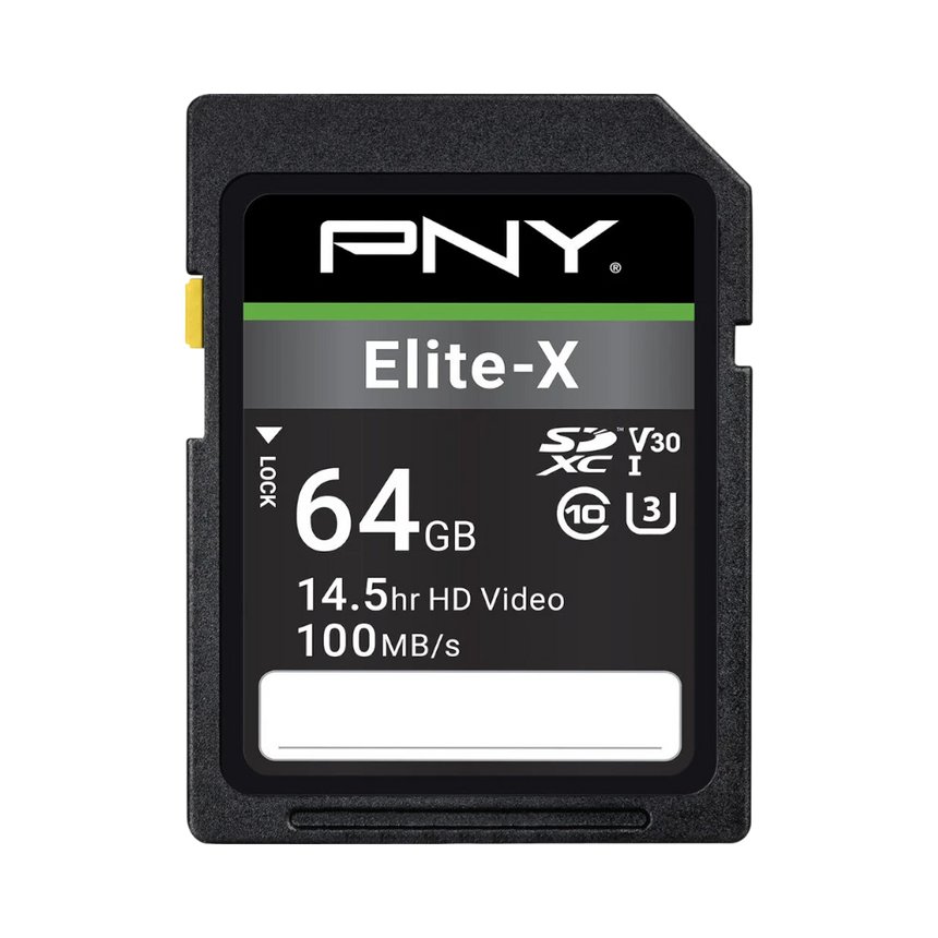PNY Elite-X 64GB UHS-I SDXC Memory Card — Being Shipped