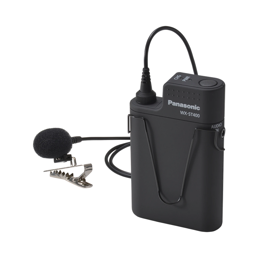 Panasonic WX-ST400 Bodypack DECT Wireless Transmitter with Cardioid Lavalier Mic (1.9 GHz) — Being Shipped