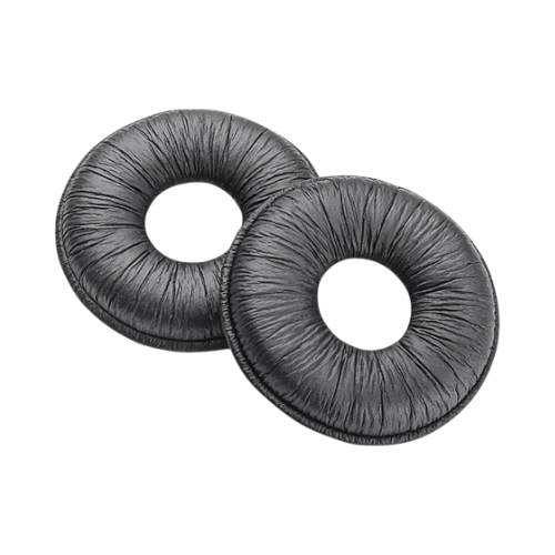 Poly Leather Ear Cushion for SupraPlus Wireless Headsets (1 Pair, Black) — Being Shipped