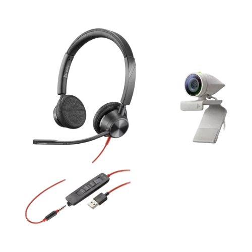 Poly Studio P5 Webcam & Blackwire 3325 Stereo USB Headset Kit — Being Shipped