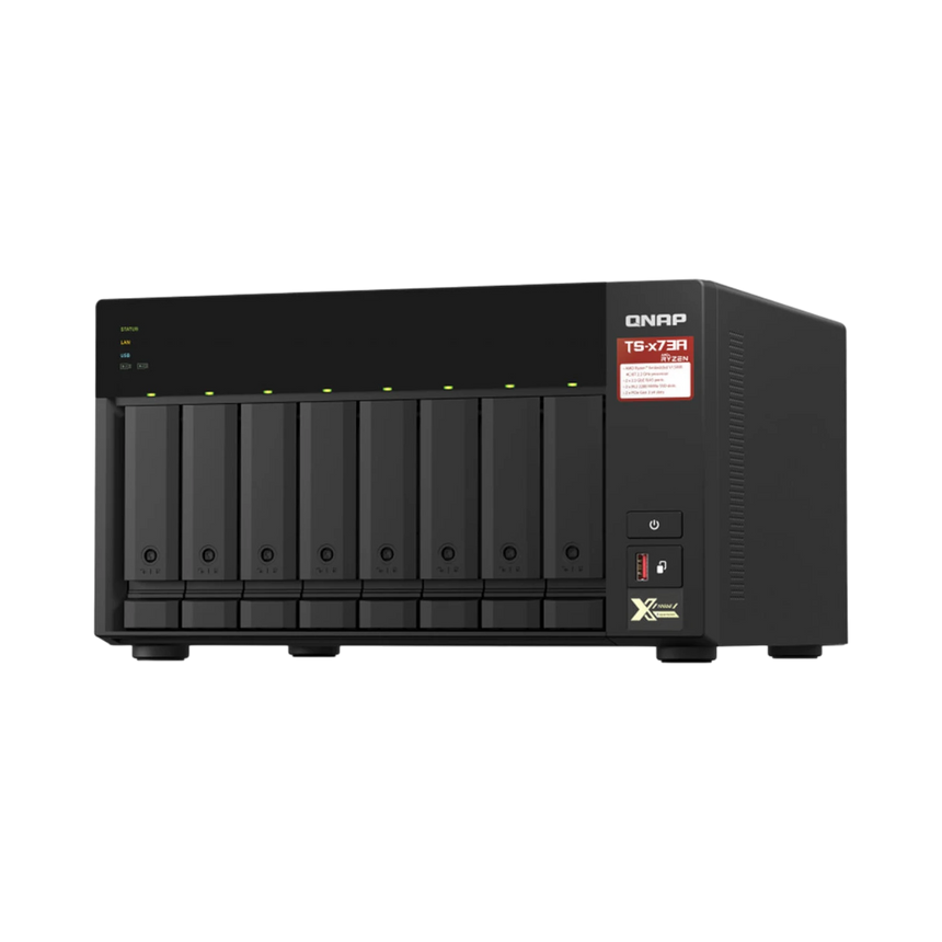 QNAP TS-873A 8-Bay NAS Enclosure with QSW-1105-5T Network Switch — Being Shipped