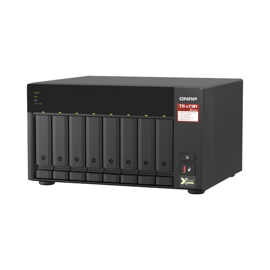 QNAP TS-873A 8-Bay NAS Enclosure with QSW-1105-5T Network Switch — Being Shipped