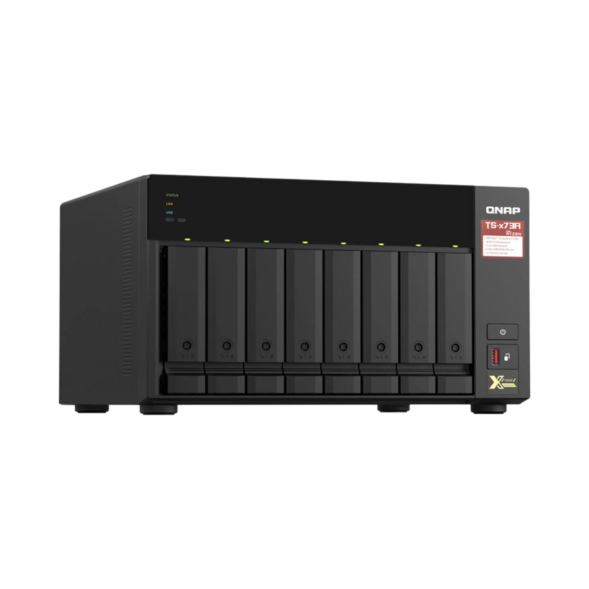 QNAP TS-873A 8-Bay NAS Enclosure with QSW-1105-5T Network Switch — Being Shipped