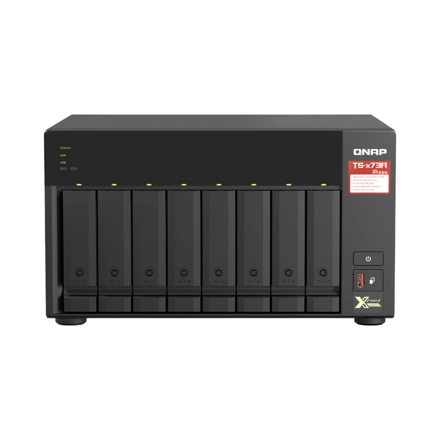 QNAP TS-873A 8-Bay NAS Enclosure with QSW-1105-5T Network Switch — Being Shipped