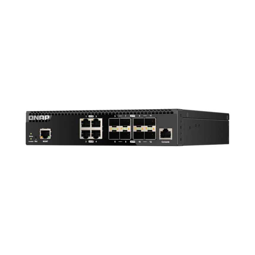 QNAP QSW-M3212R-8S4T 12-Port 10G RJ45/SFP Managed Network Switch — Being Shipped