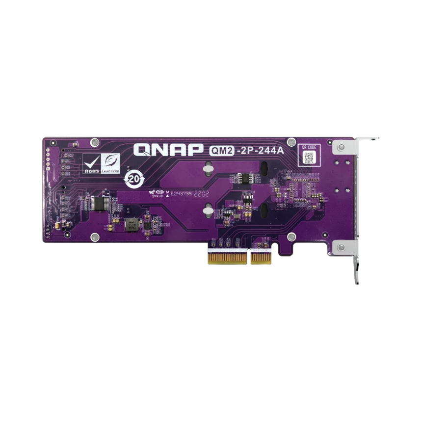QNAP Dual M.2 22110/2280 PCIe Gen2 x4 NVMe SSD Expansion Card — Being Shipped