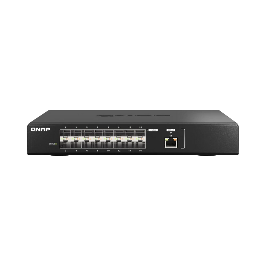 QNAP QSW-M5216-1T 16-Port 25GbE/10GbE Layer 2 Web Managed Switch — Being Shipped