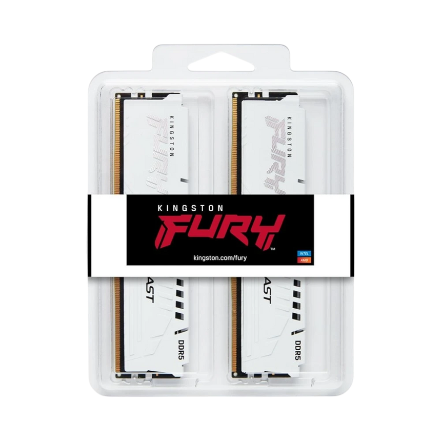 Kingston FURY Beast White EXPO 64GB DDR5 5200MT/s CL36 Memory Kit (2 x 32GB) — Being Shipped