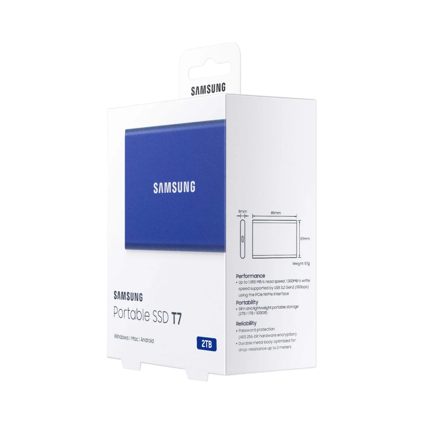 Samsung T7 2TB PCIe NVMe Portable SSD (Indigo Blue) — Being Shipped