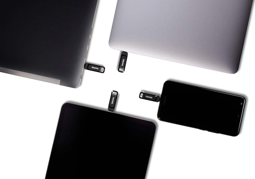 SanDisk Ultra Dual Drive Go 128GB USB 3.2 2-in-1 Flash Drive (Black) — Being Shipped