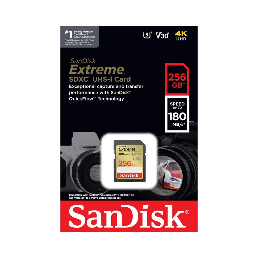 SanDisk Extreme 256GB UHS-I SDXC Memory Card — Being Shipped