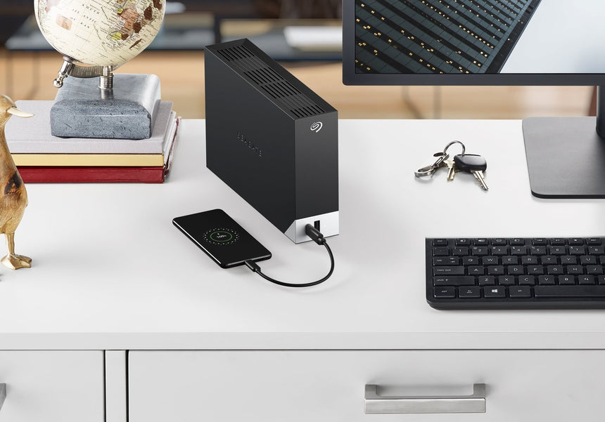 Seagate One Touch 20TB USB 3.2 Type-A Desktop External Drive with Built-In Hub (Black) — Being Shipped