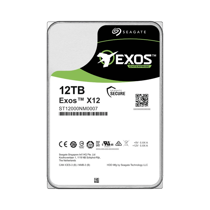 Seagate Exos X12 12TB 3.5" 7200RPM SATA III Internal HDD — Being Shipped