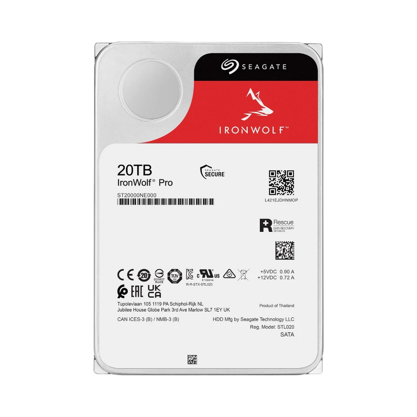 Seagate IronWolf Pro 20TB 3.5" 7200RPM SATA 6Gb/s NAS Internal HDD — Being Shipped