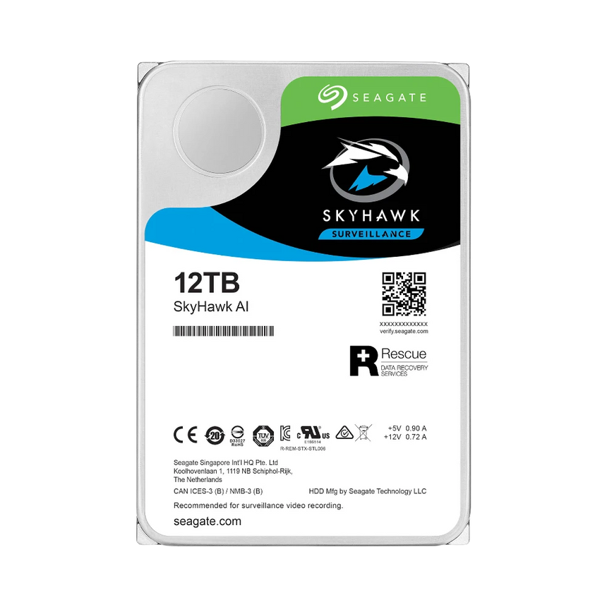 Seagate SkyHawk AI 12TB 3.5" 7200RPM SATA III Internal Surveillance HDD — Being Shipped