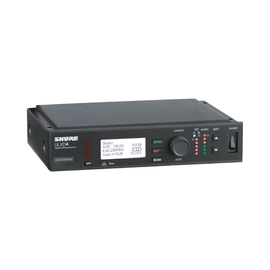 Shure ULXD4-GV Single-Channel Digital Wireless Receiver with Always-On Encryption (G50: 470 to 534 MHz) — Being Shipped