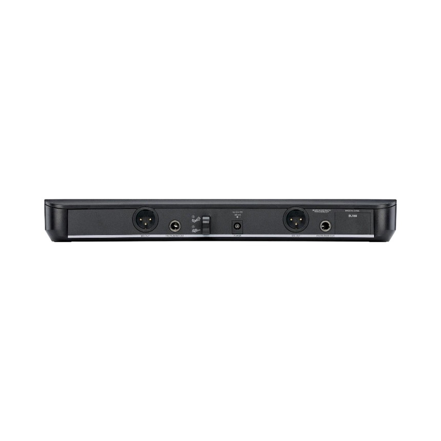 Shure BLX1288/CVL Dual-Channel Wireless Combo Lavalier & Handheld Microphone System (H10: 542 to 572 MHz) — Being Shipped