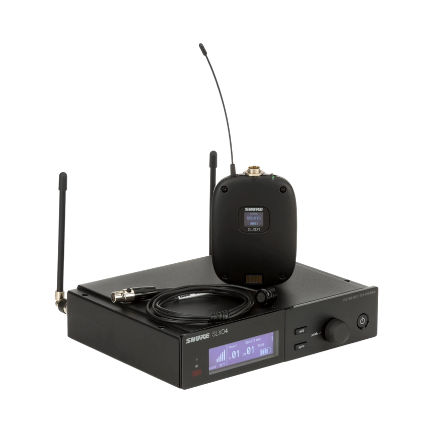 Shure SLXD14/85M Digital Wireless Cardioid Lavalier Microphone System (G58: 470 to 514 MHz) — Being Shipped