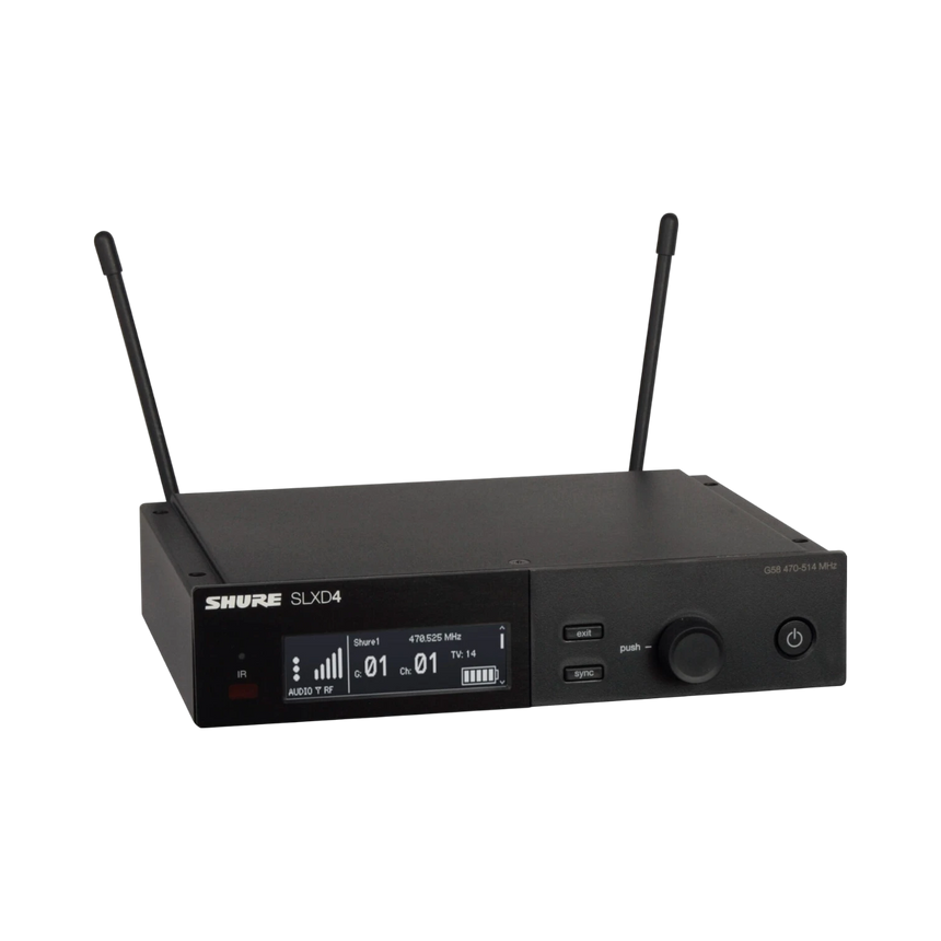 Shure SLXD14/85M Digital Wireless Cardioid Lavalier Microphone System (G58: 470 to 514 MHz) — Being Shipped