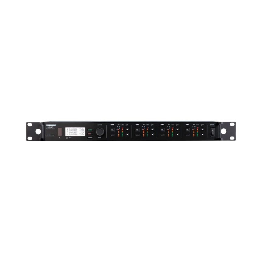 Shure ULXD4Q Quad-Channel Digital Wireless Receiver (J50A: 572 to 608 + 614 to 616 MHz) — Being Shipped