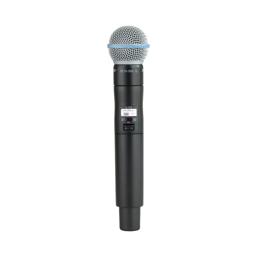 Shure ULXD2/B58 VHF Digital Handheld Wireless Microphone Transmitter with Beta 58A Capsule (V50: 174 to 216 MHz) — Being Shipped
