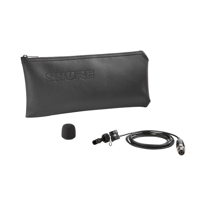 Shure WL185m Low-Profile Cardioid Lavalier Microphone with TA4F Connector (Black) — Being Shipped