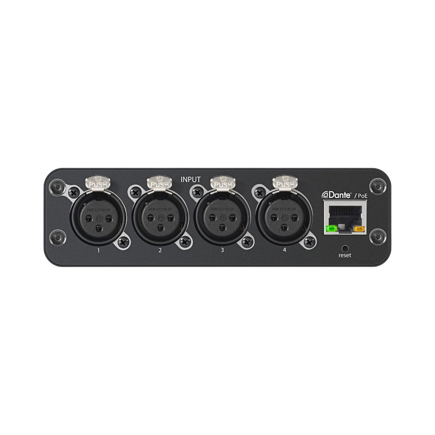 Shure ANI4IN 4-Channel Dante Mic/Line Audio Network Interface Unit (XLR Inputs) — Being Shipped