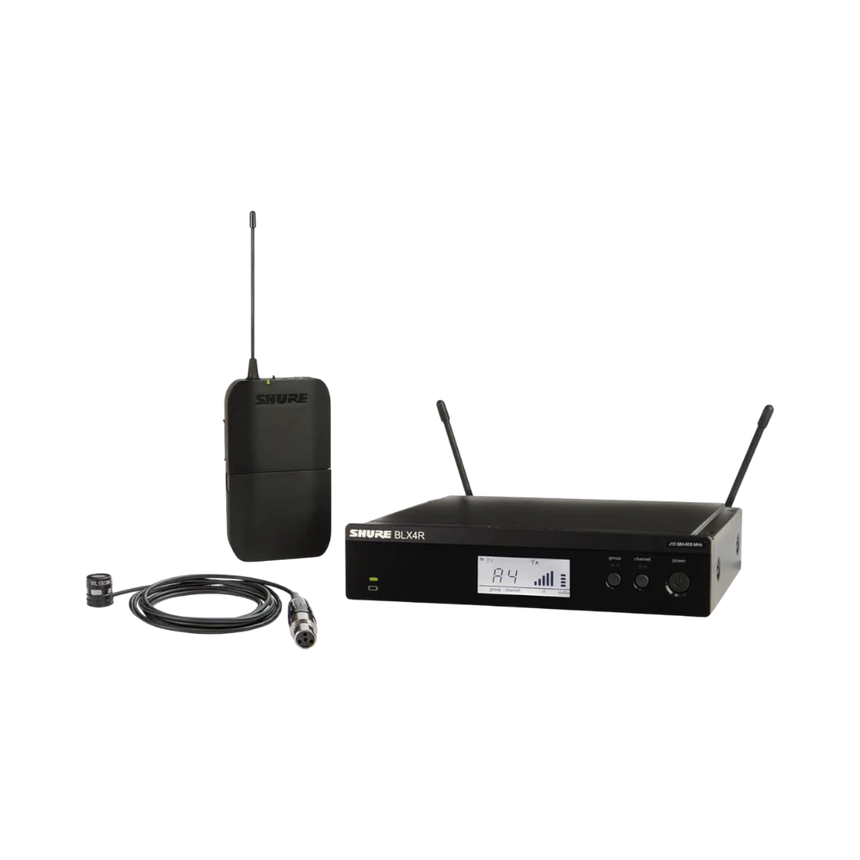 Shure BLX14R/W85M Rackmount Wireless Cardioid Lavalier Microphone System (H10: 542 to 572 MHz) — Being Shipped
