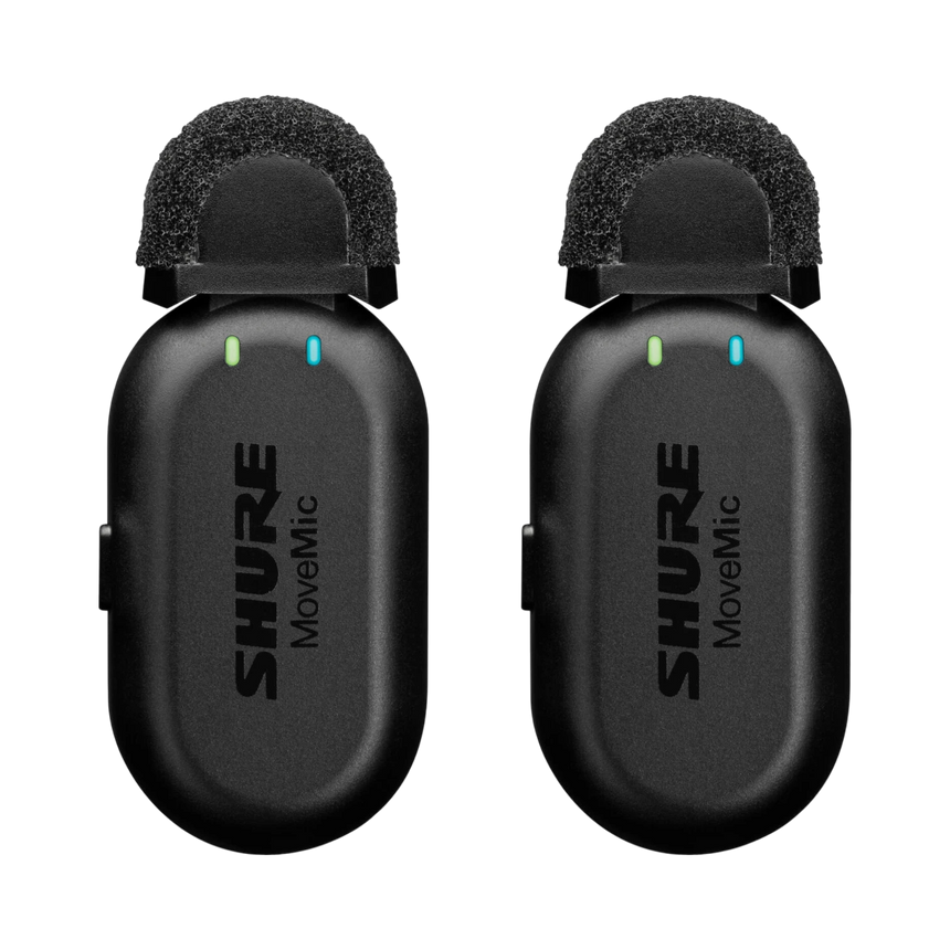 Shure MoveMic Two Receiver Kit 2-Person Clip-On Wireless Microphone System for Mobile Devices & Cameras — Being Shipped