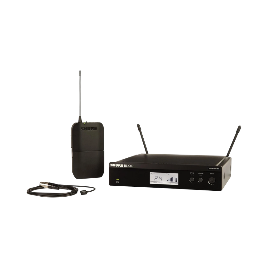 Shure BLX14R/W93 Rackmount Wireless Omni Lavalier Microphone System (H11: 572 to 596 MHz) — Being Shipped