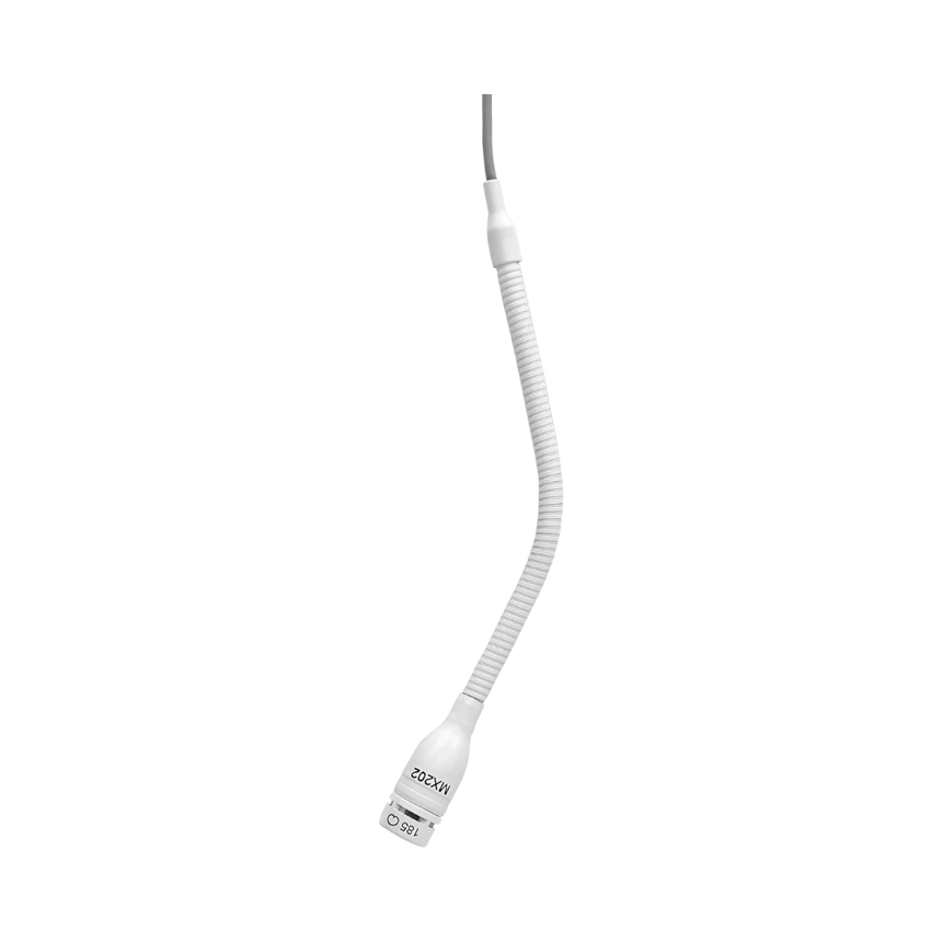 Shure MX202WP-A/C Microflex Overhead Cardioid Microphone with Plate Mount and Screw Terminals Connector (White) — Being Shipped