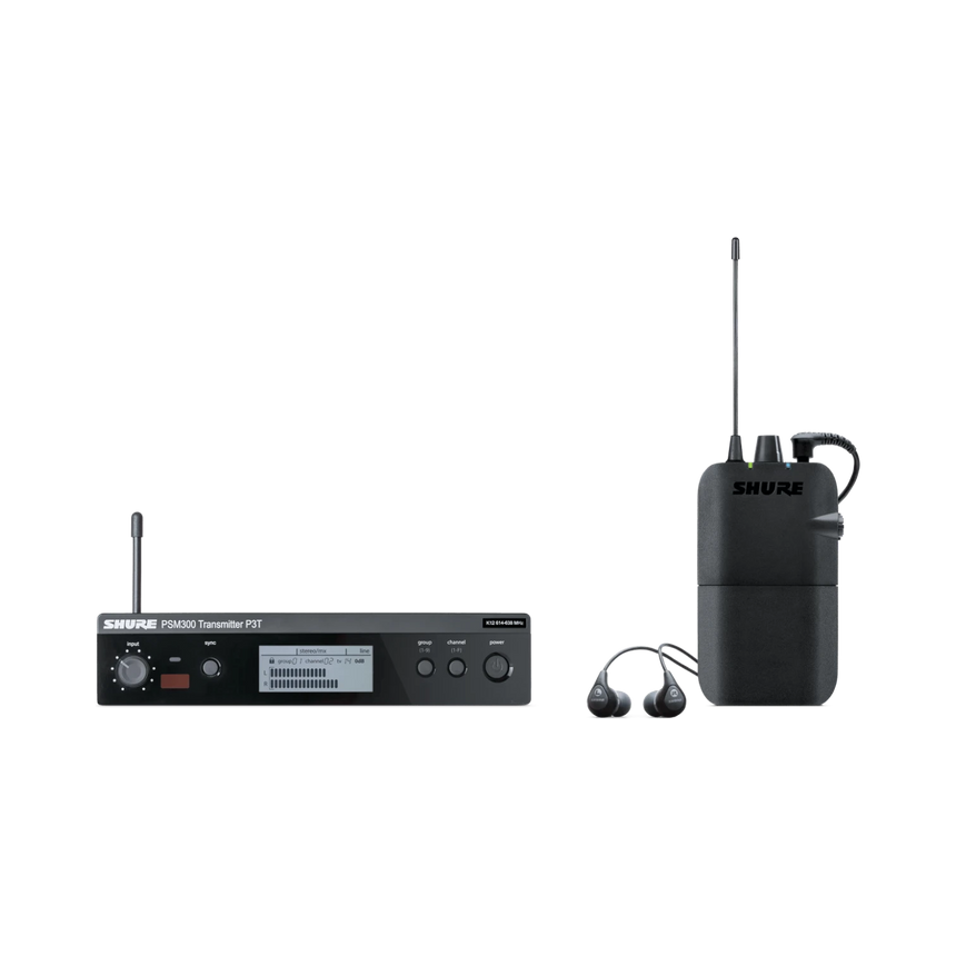 Shure PSM 300 Stereo Personal Monitor System with IEM (G20: 488-512 MHz) — Being Shipped