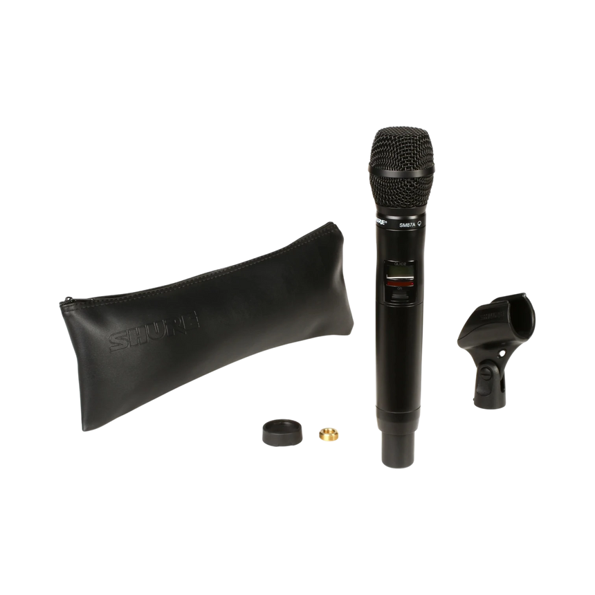 Shure QLXD2/SM87 Digital Handheld Wireless Microphone Transmitter with SM87A Capsule (J50A: 572 to 608 + 614 to 616 MHz) — Being Shipped