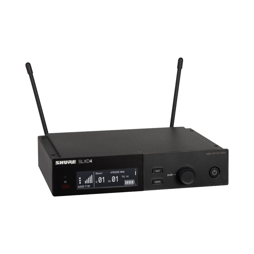 Shure SLXD4 Digital Wireless Receiver (J52: 558 to 602 + 614 to 616 MHz) — Being Shipped