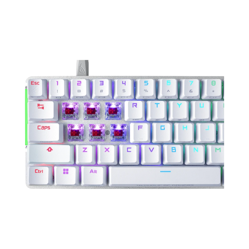 ASUS ROG Falchion Ace Wired Backlit Mechanical Keyboard (White, ROG NX Red Switches) — Being Shipped