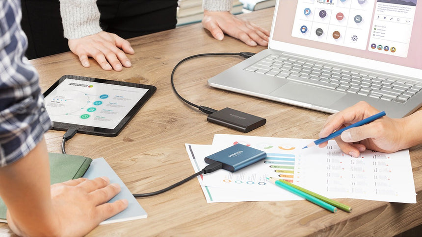 Samsung T5 500GB USB 3.1 Type-C Portable SSD (Blue) — Being Shipped