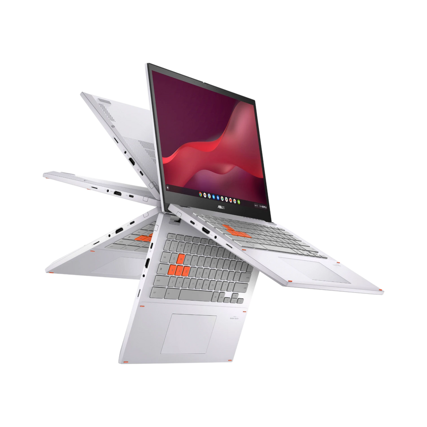 ASUS Chromebook Vibe Flip CX34 14" Multi-Touch 2-in-1 Laptop, Intel Core i5-1235U, 8GB RAM, 256GB SSD (Pearl White) — Being Shipped