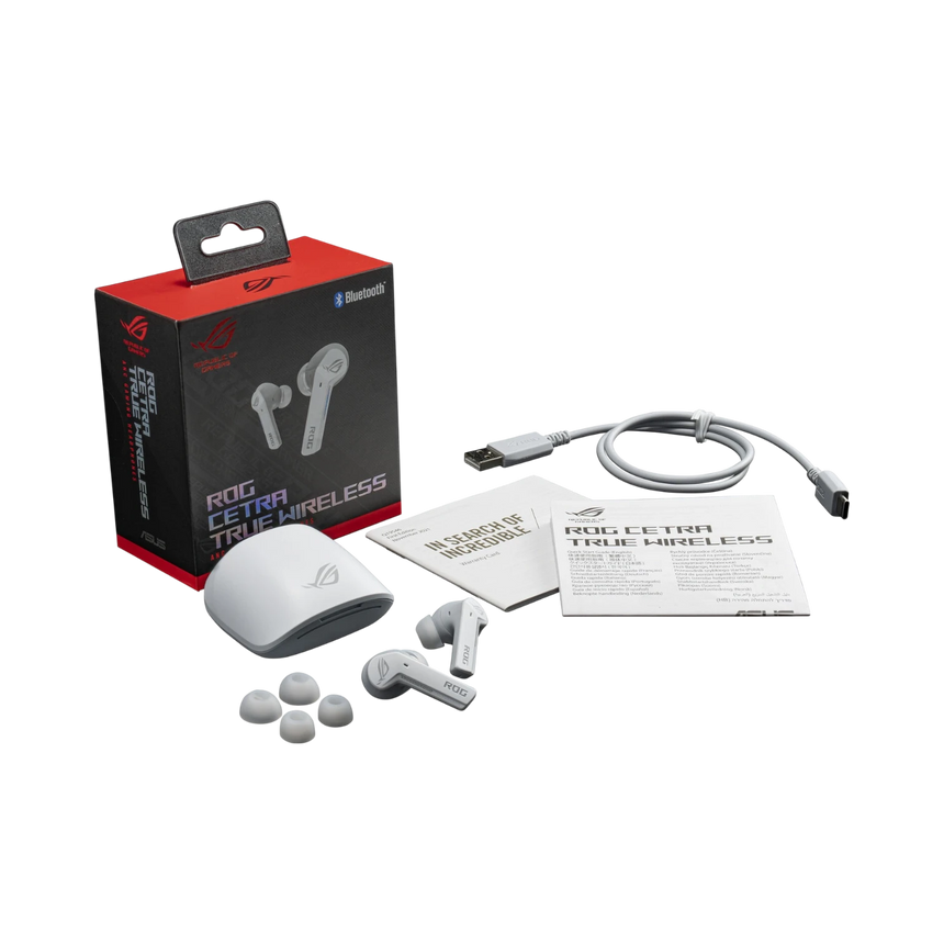 ASUS Republic of Gamers Cetra True Wireless Gaming In-Ear Headphones (Moonlight White) — Being Shipped