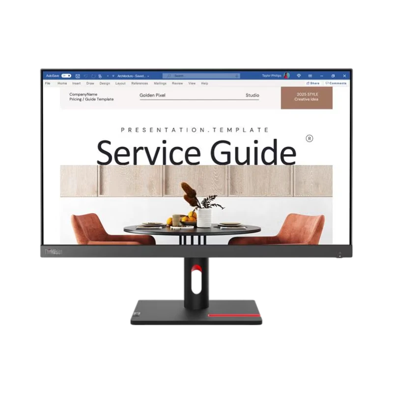 Lenovo ThinkVision S24i-30 24" Class 16:9 100Hz FHD LED Monitor (Raven Black) — Being Shipped