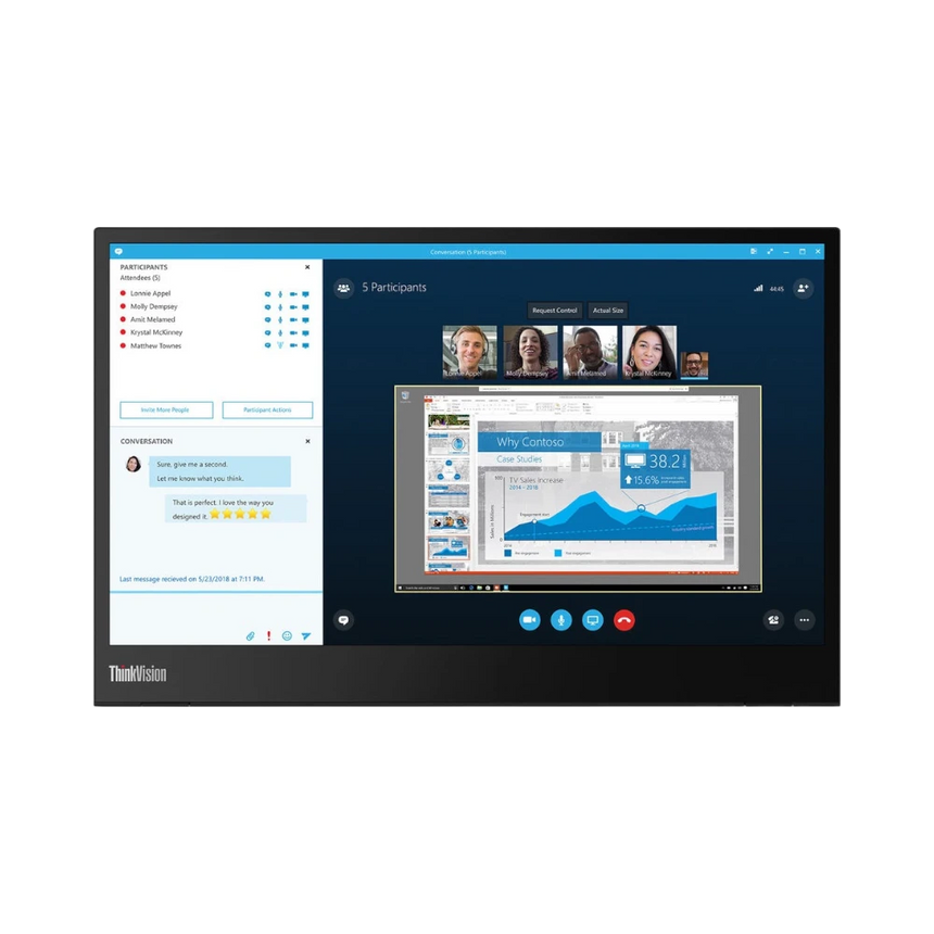 Lenovo ThinkVision M14 14" 16:9 60Hz FHD IPS LCD Portable Monitor — Being Shipped