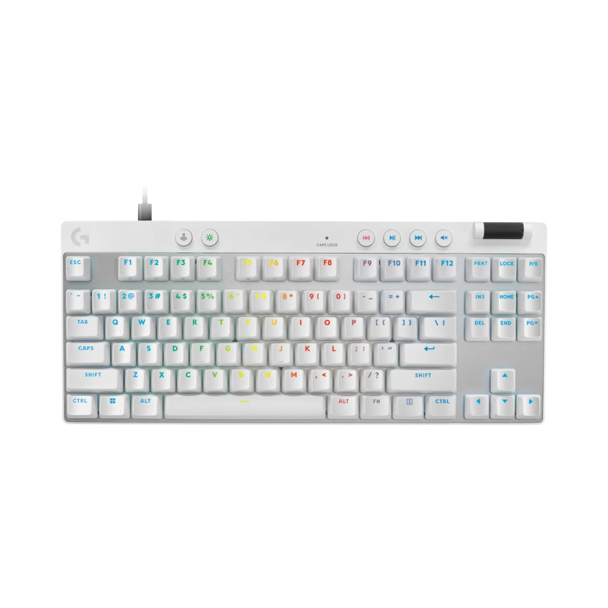 Logitech G Pro X TKL RAPID RGB Gaming Keyboard (White) — Being Shipped