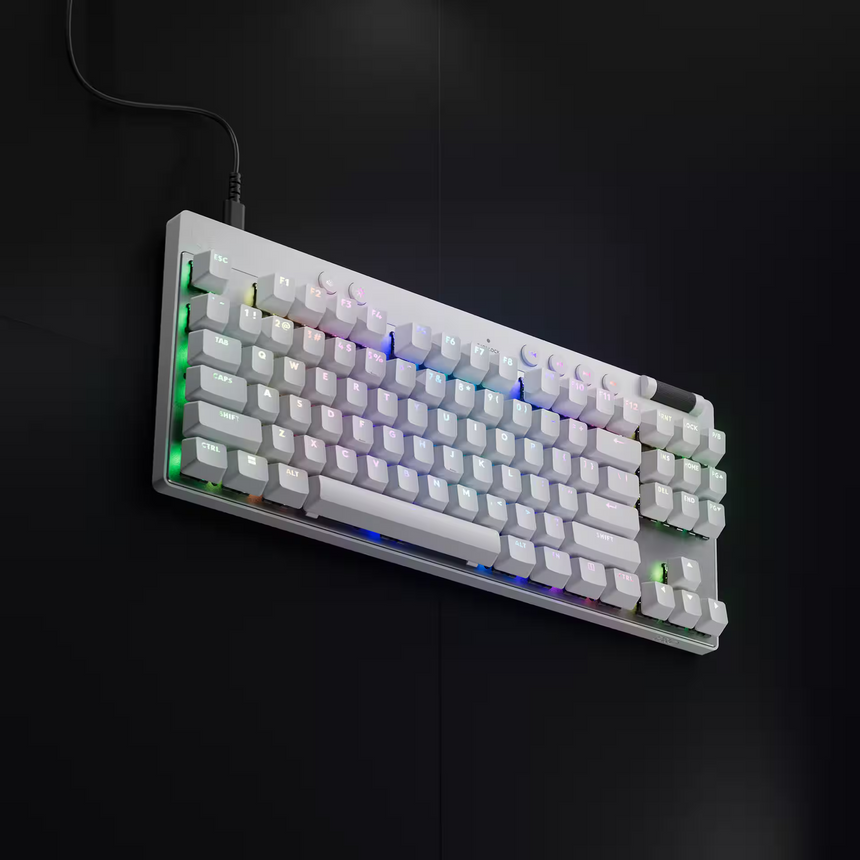 Logitech G Pro X TKL RAPID RGB Gaming Keyboard (White) — Being Shipped