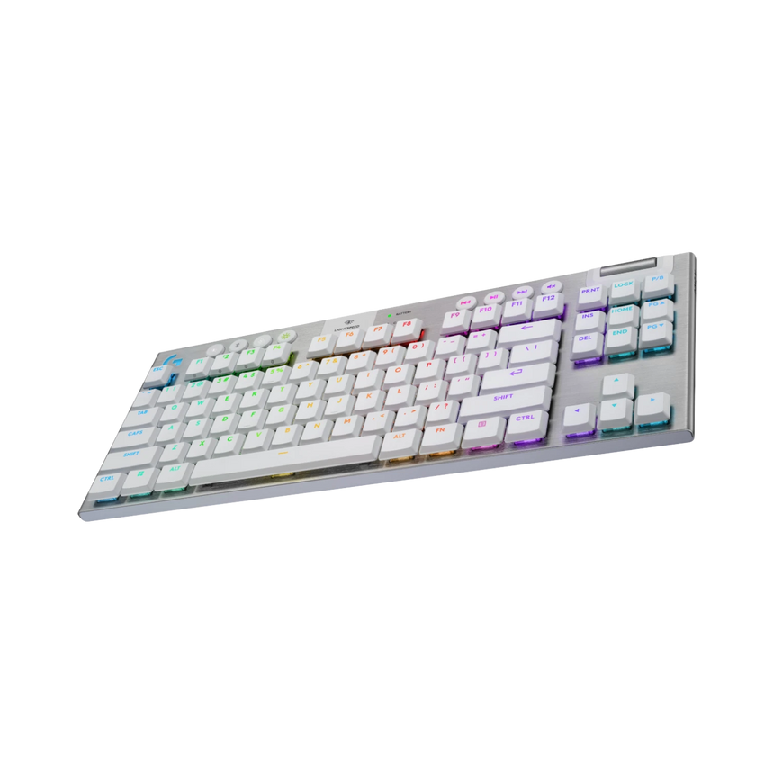 Logitech G G915 X LIGHTSPEED TKL LP Wireless RGB Mechanical Gaming Keyboard (White, GL Tactile) — Being Shipped