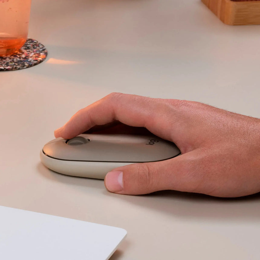 Logitech Pebble M350 Wireless Optical Ambidextrous Mouse (Sand) — Being Shipped