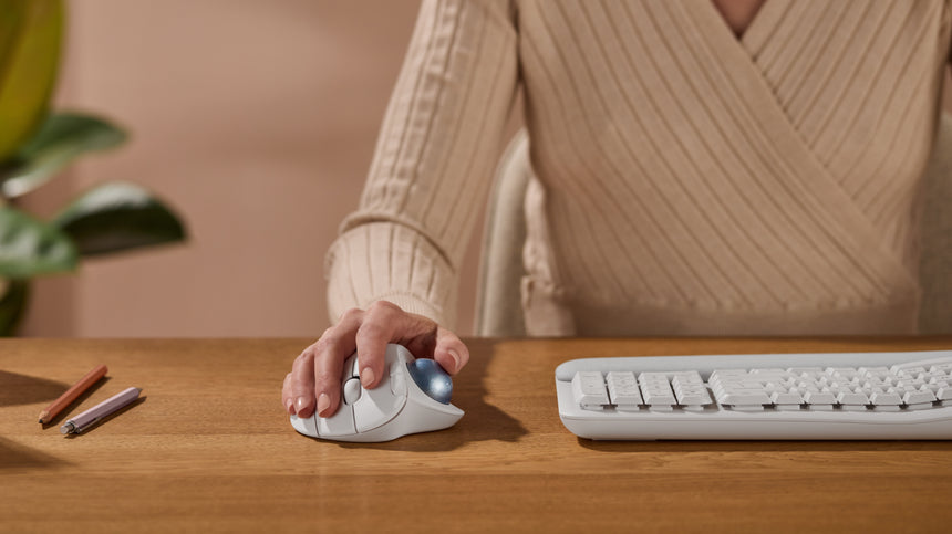 Logitech Ergo M575S Wireless Trackball Mouse (Off-White) — Being Shipped