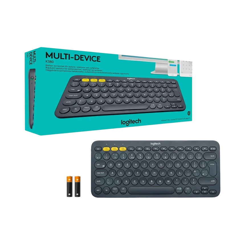 Logitech K380 Multi-Device Bluetooth Keyboard (Dark Gray) — Being Shipped