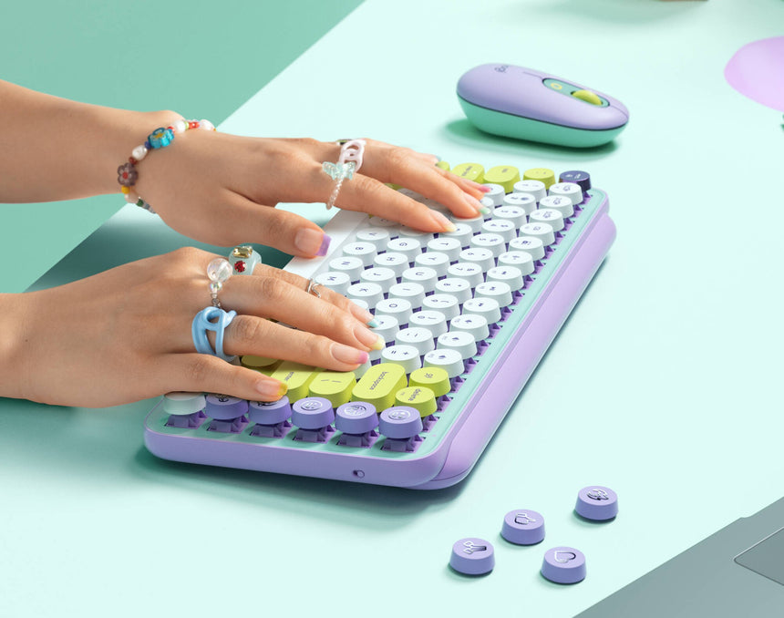 Logitech POP Keys Wireless Bluetooth Mechanical Keyboard (Daydream Mint) — Being Shipped