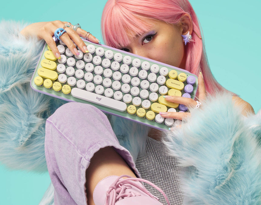 Logitech POP Keys Wireless Bluetooth Mechanical Keyboard (Daydream Mint) — Being Shipped