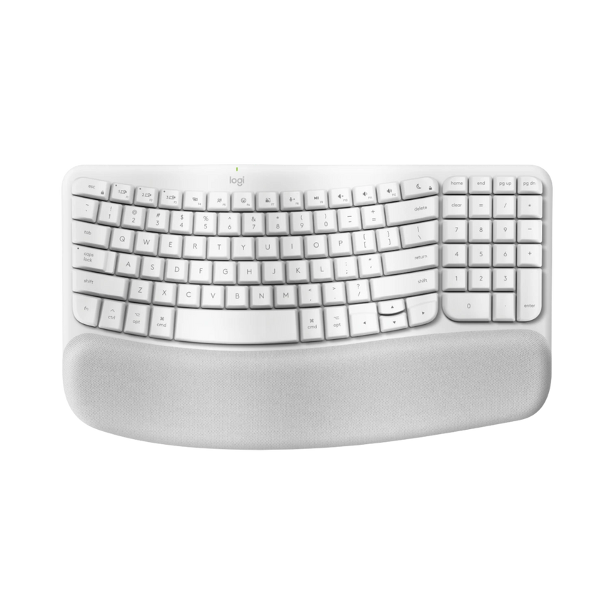 Logitech Wave Keys for Mac Wireless Ergonomic Keyboard (Off-White) — Being Shipped