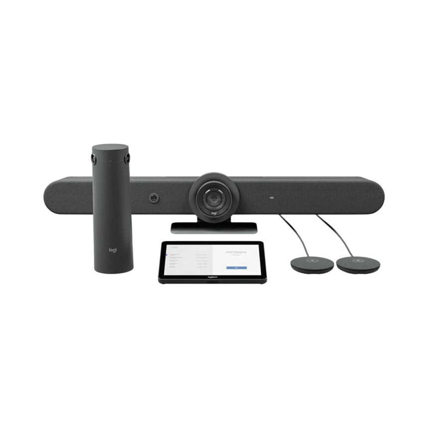 Logitech Rally Bar + Tap Cat5E + Sight + Mics (TAA Compliant) — Being Shipped